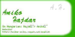 aniko hajdar business card